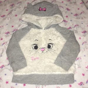 Baby Gap x Disney Aristocats Marie Sherpa Half Zip Pullover Hoodie